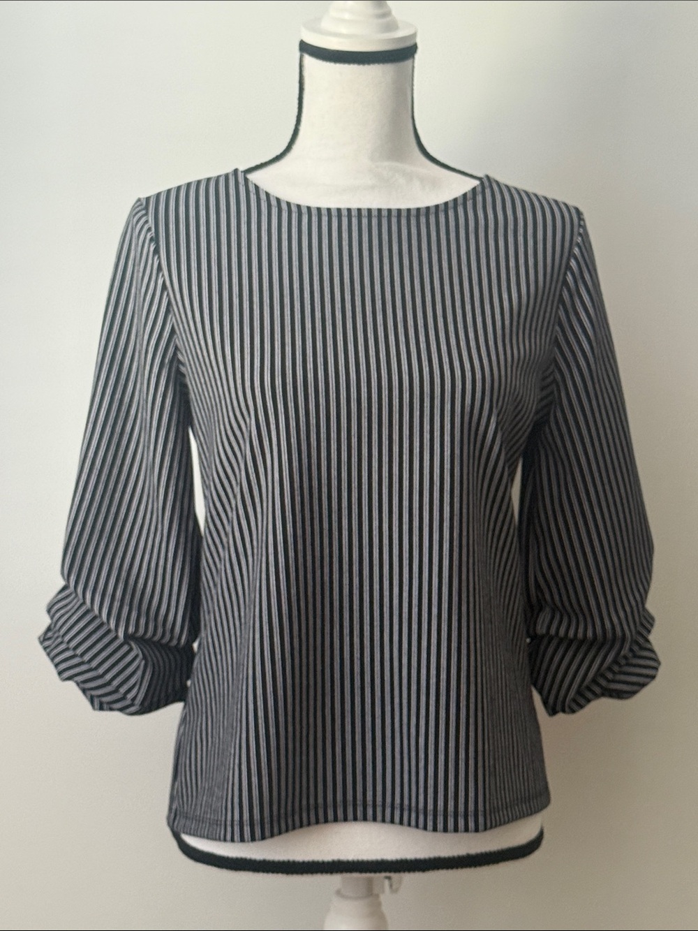 Ann Taylor Striped Black and White Women’s Blouse